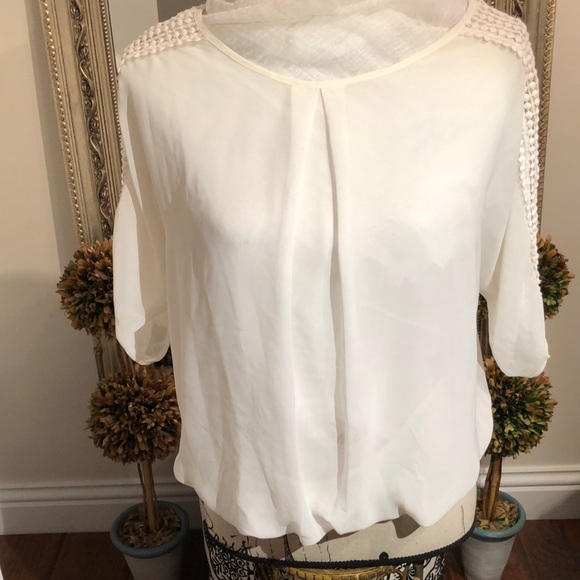 Sz S Cynthia Rowley white blouse - Picture 3 of 11